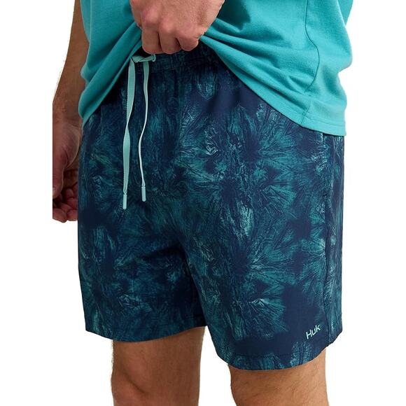 Huk Pursuit Volley Printed Swim Shorts for Men - Naval Academy - 2XL - Picture 3 of 7